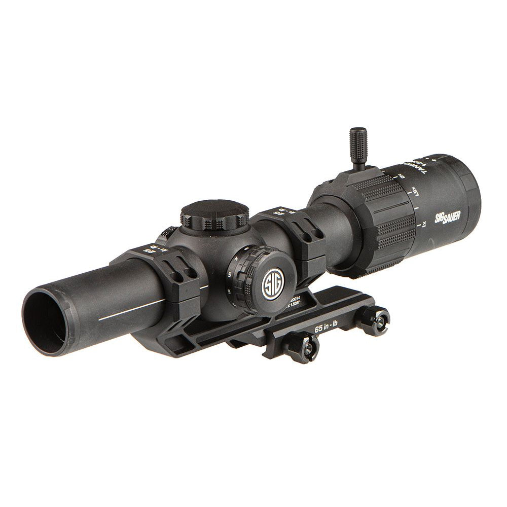 Sig Sauer Tango MSR Scope, 1-6X24mm, 30mm, FFP, Illuminated MSR BDC6 Reticle, 0.5 MOA, Capped, Black W/ 1.535 Mount