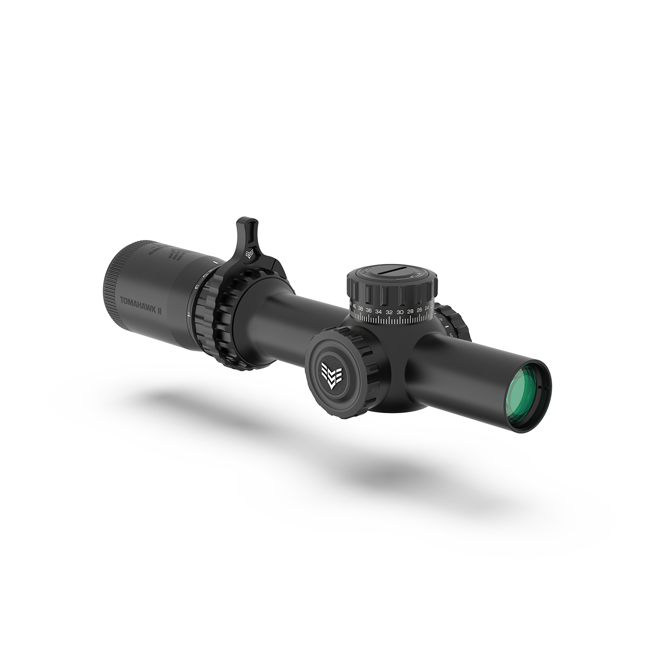 Swampfox Tomahawk II 1-4X24 SFP LPVO BFO Bright Fiber Optic Riflescope
