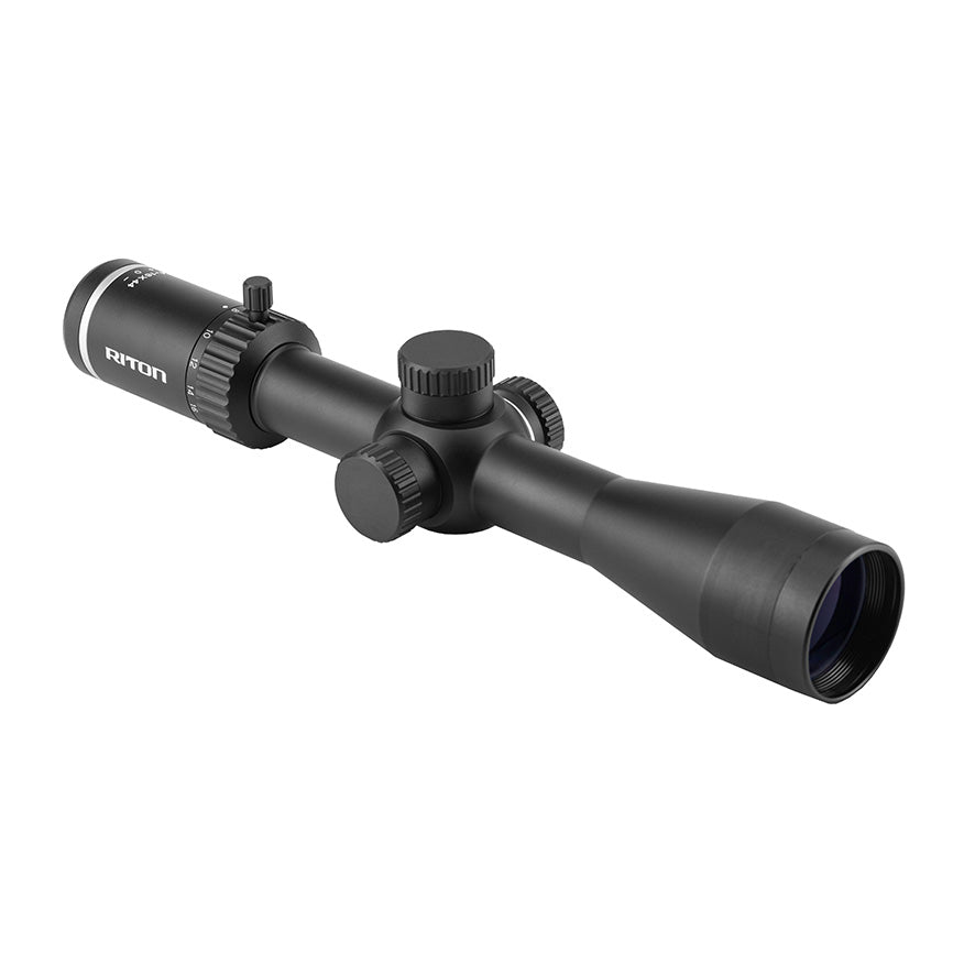Riton Optics 3P416AS 3 Primal Black Hardcoat Anodized 416x 44mm 30mm Tube DHR Reticle Features Throw Lever