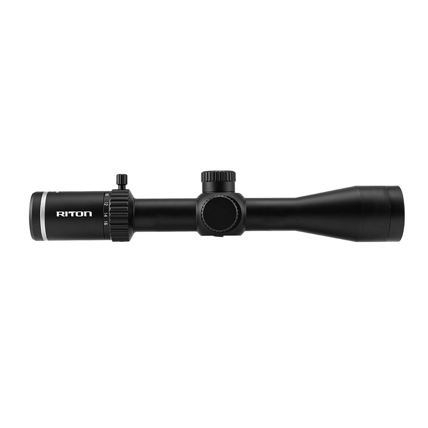 Riton Optics 3P416AS 3 Primal Black Hardcoat Anodized 416x 44mm 30mm Tube DHR Reticle Features Throw Lever