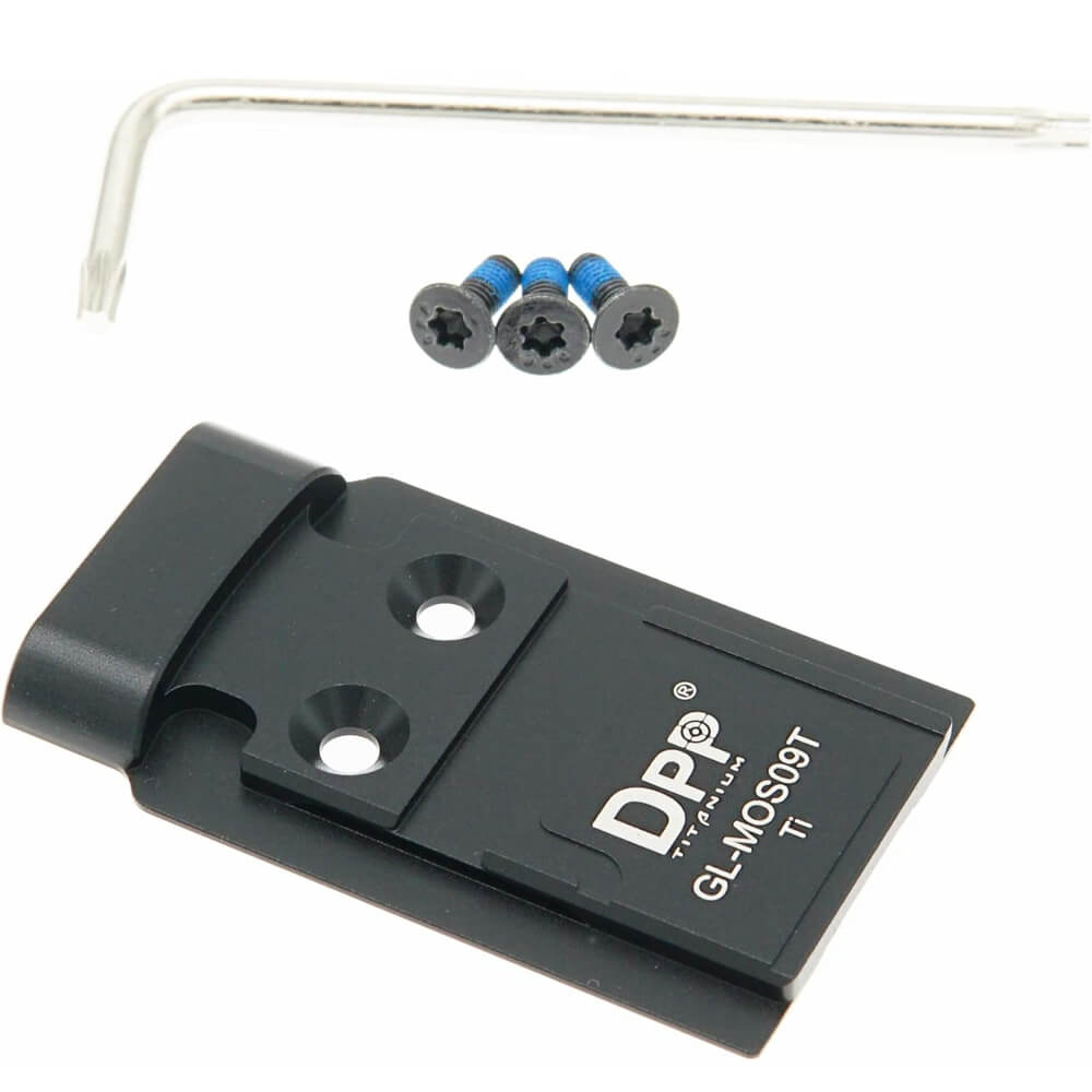 DPP Titanium Mount/Adapter Plate Compatible with Glock 17 19 MOS Holosun 509T