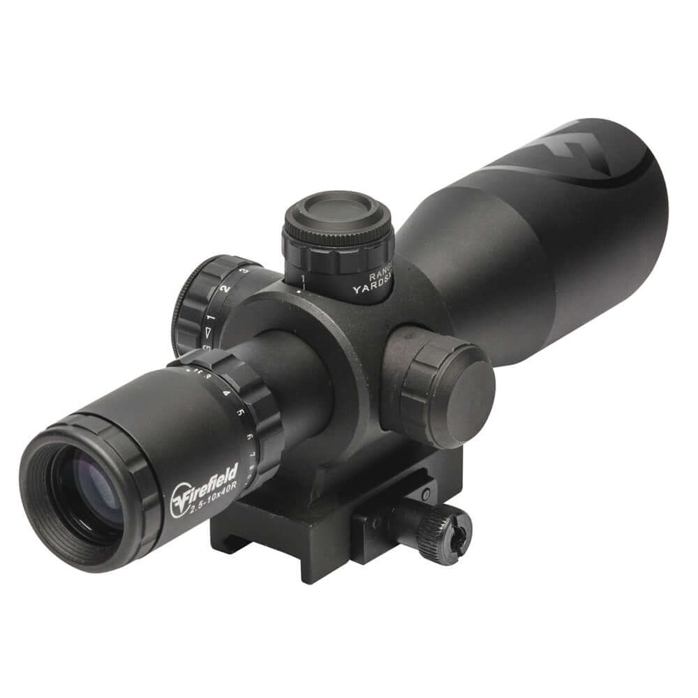 Firefield Barrage 2.5-10x40 Riflescope with Red Laser