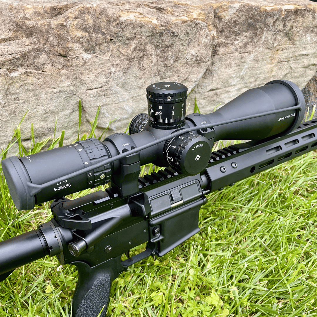 Arken Optics EP5 5-25X56 FFP VPR Illuminated Reticle with Zero Stop - 34mm Tube