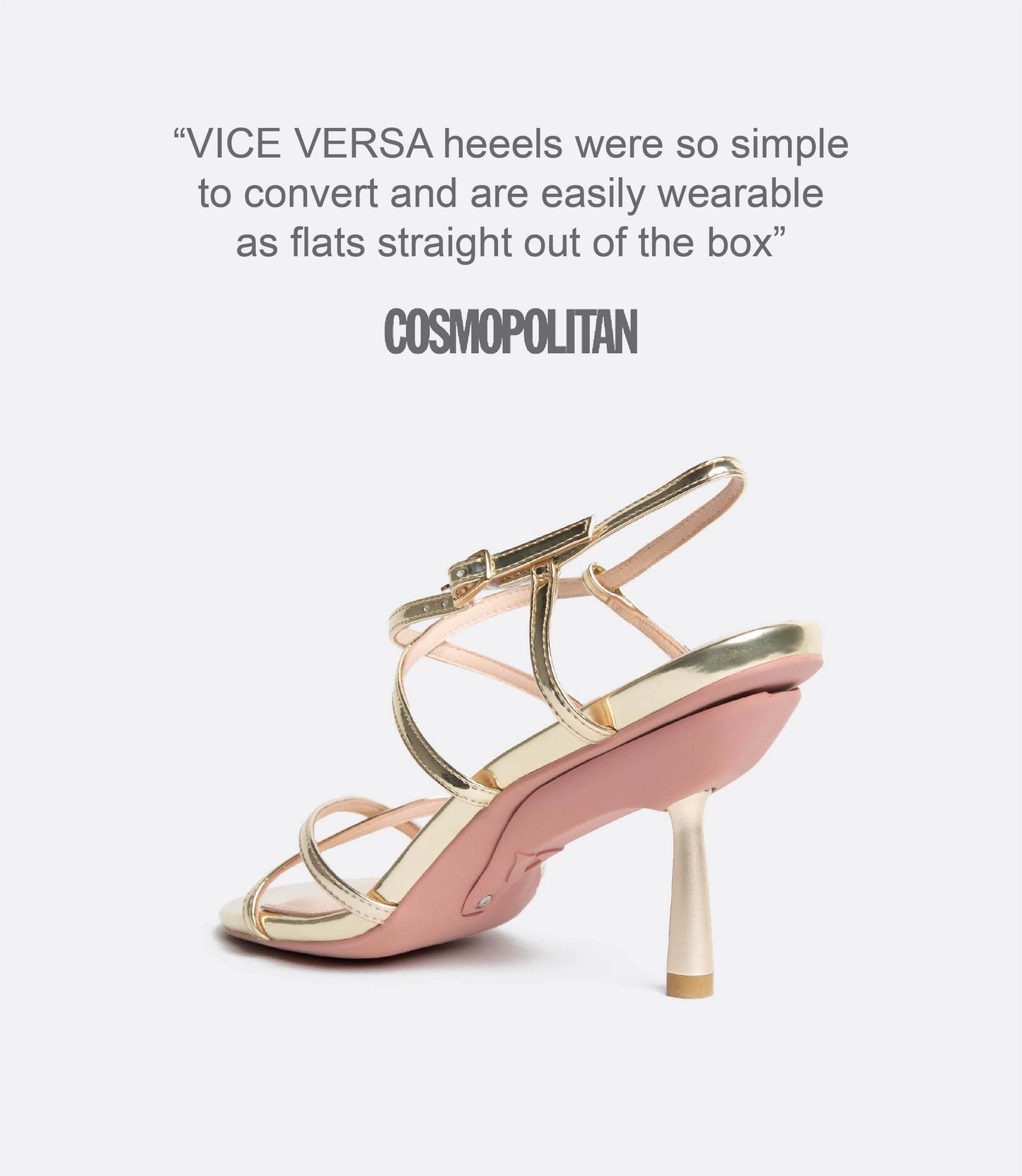 Strappy Sandals in Gold