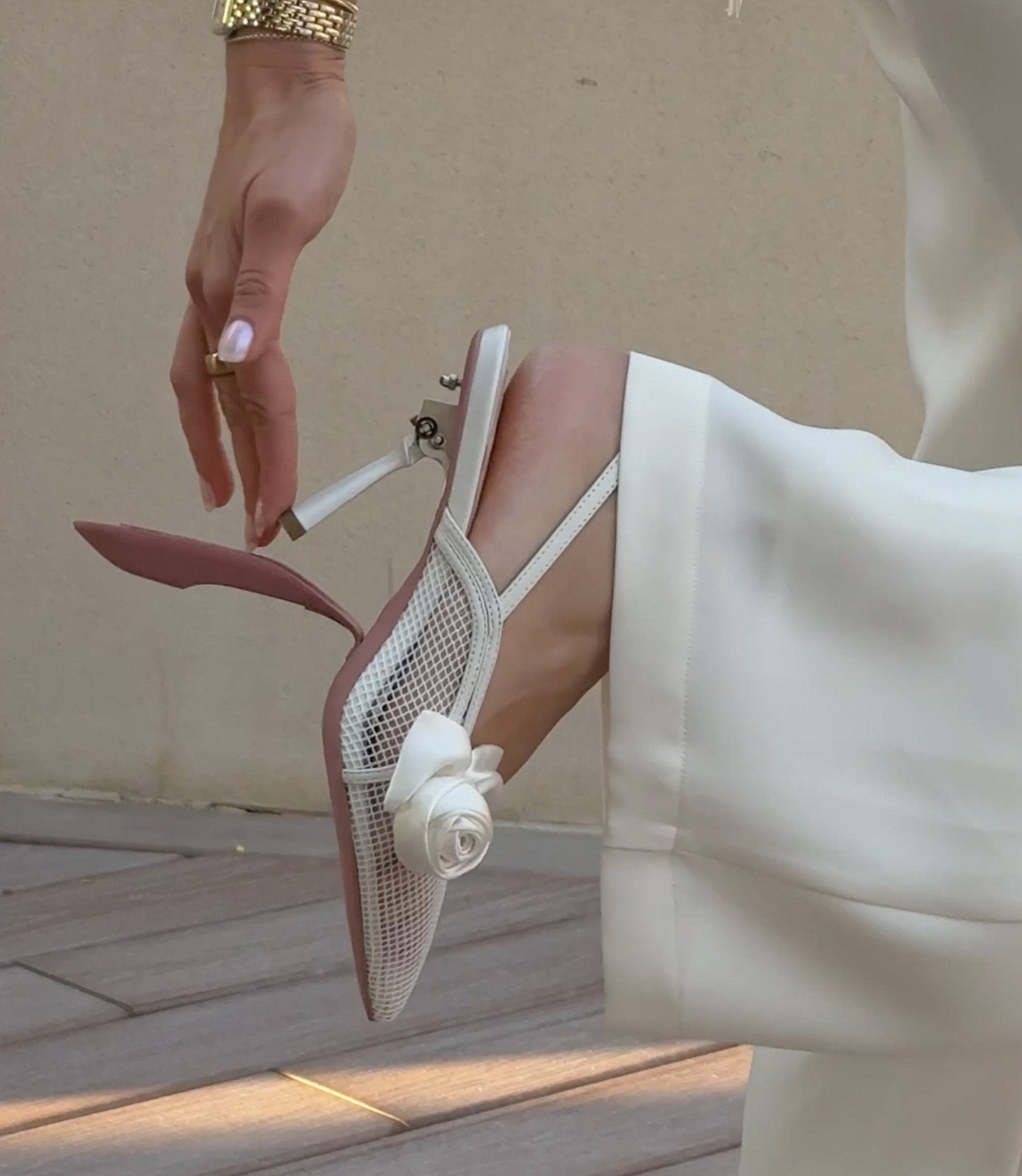 Blossom Heels in White