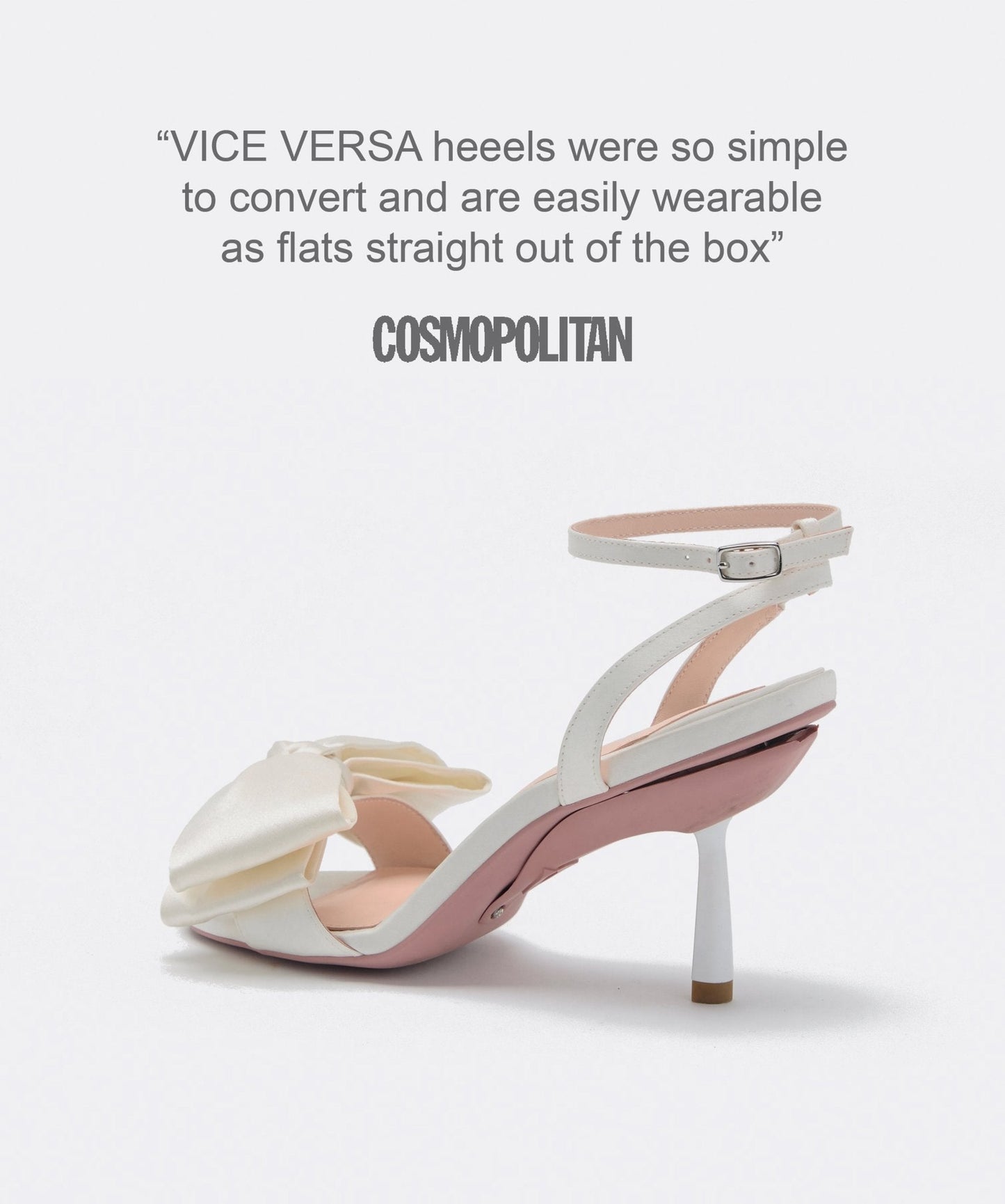 Bow Sandals in White Silk