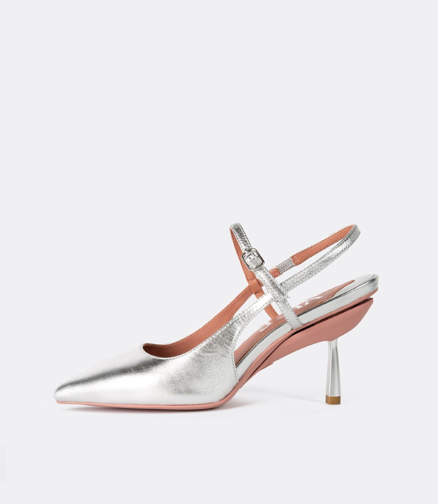 Buckle Slingback in Silver
