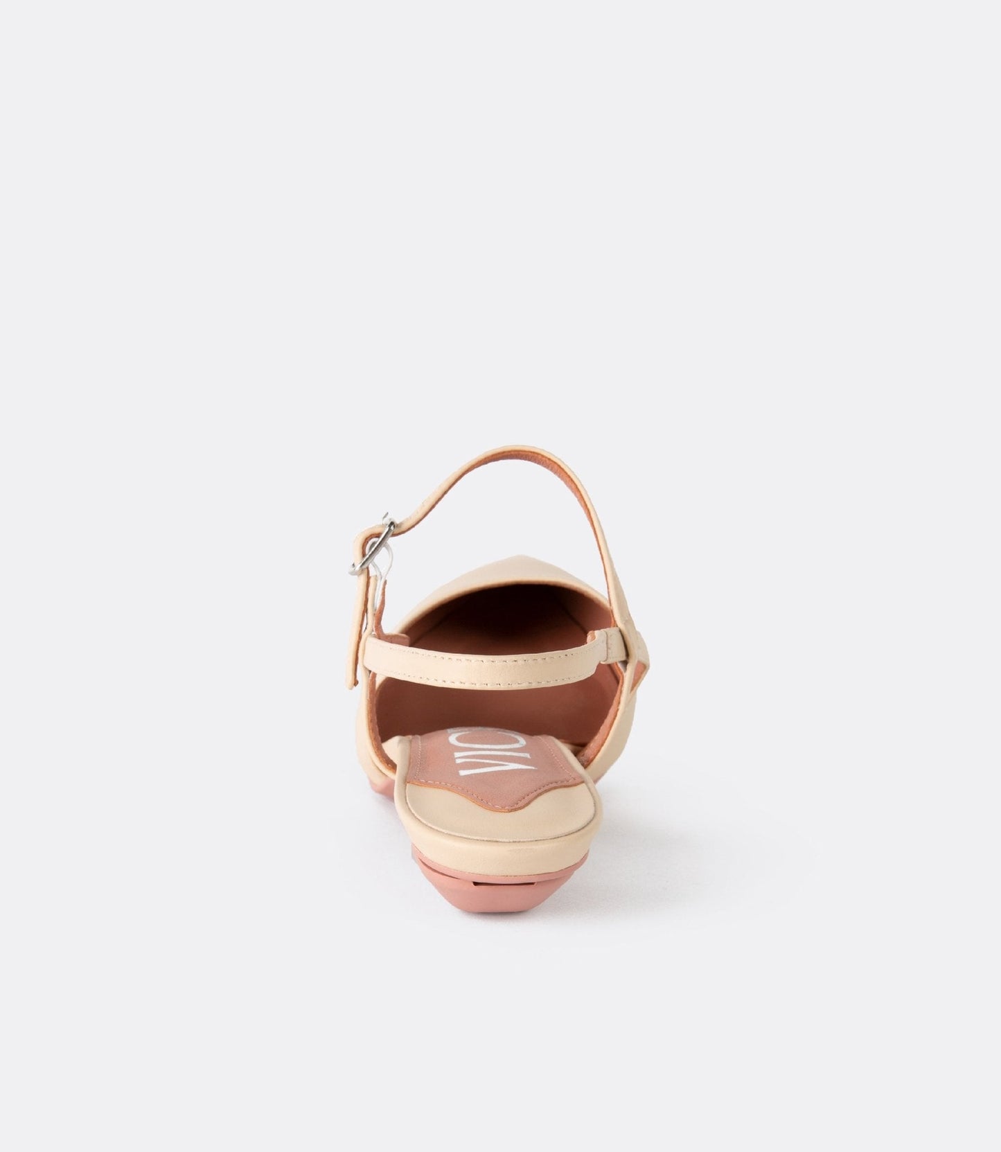 Buckle Slingback in Beige