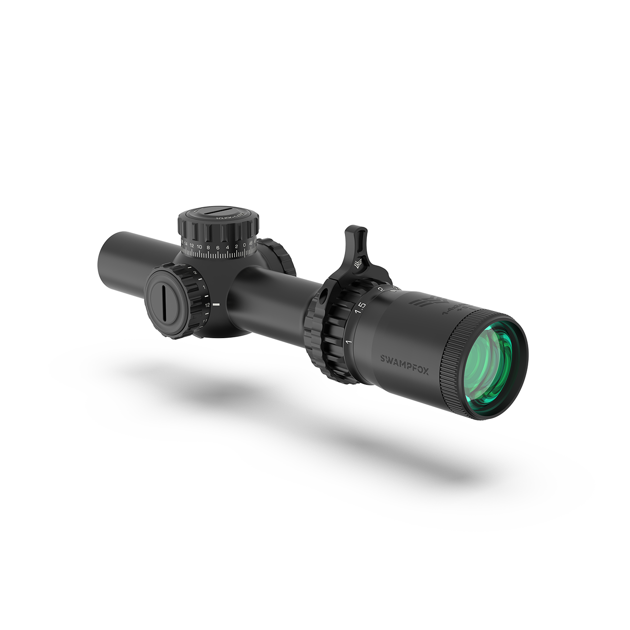 Swampfox Tomahawk II 1-4X24 SFP LPVO BFO Bright Fiber Optic Riflescope