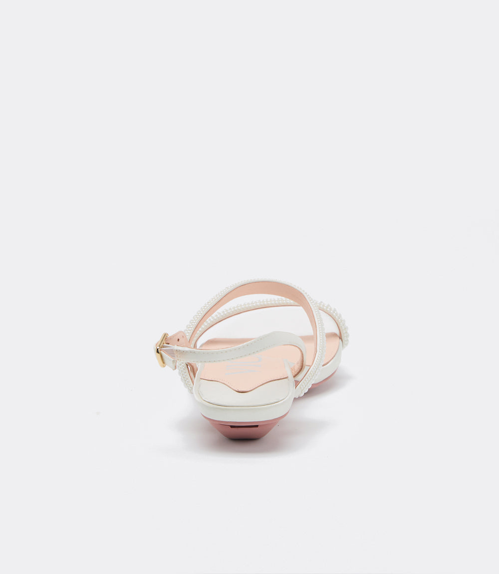 Brooklyn Sandals in White Pearl