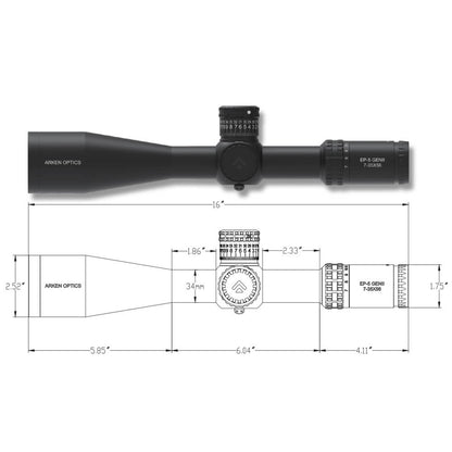 Arken Optics EP5 7-35X56 Gen 2 FFP Illuminated VPR - Zero Stop Riflescope - 34mm Tube