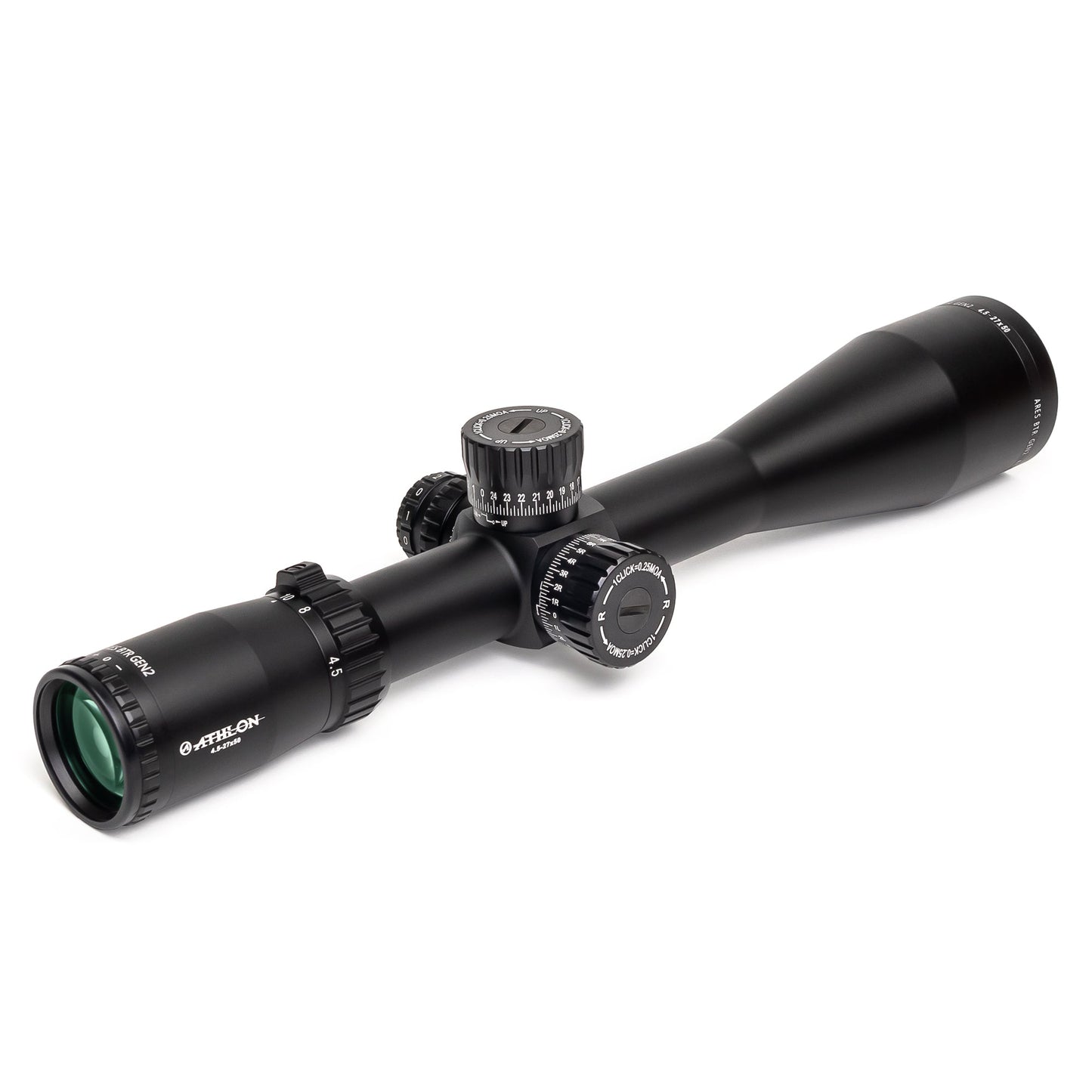 Athlon Optics Ares BTR GEN2 4.5-27x50 Direct Dial Side Focus 30mm Rifle Scope / Free Athlon Rings