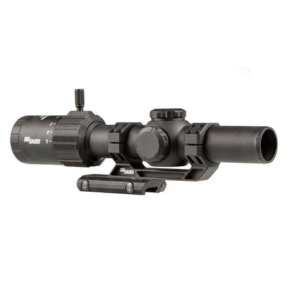 Sig Sauer Tango MSR Scope, 1-6X24mm, 30mm, FFP, Illuminated MSR BDC6 Reticle, 0.5 MOA, Capped, Black W/ 1.535 Mount