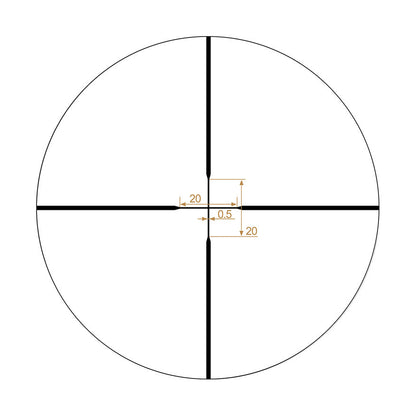 Riton Optics 3P416ASD23 3 Primal Black 416x44mm 30mm Tube Thick Duplex Reticle