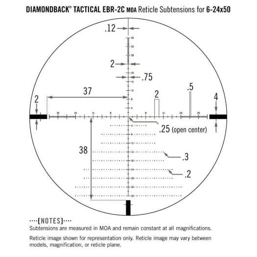Vortex Optics Diamondback Tactical 6-24X50 EBR-2C FFP Scopes