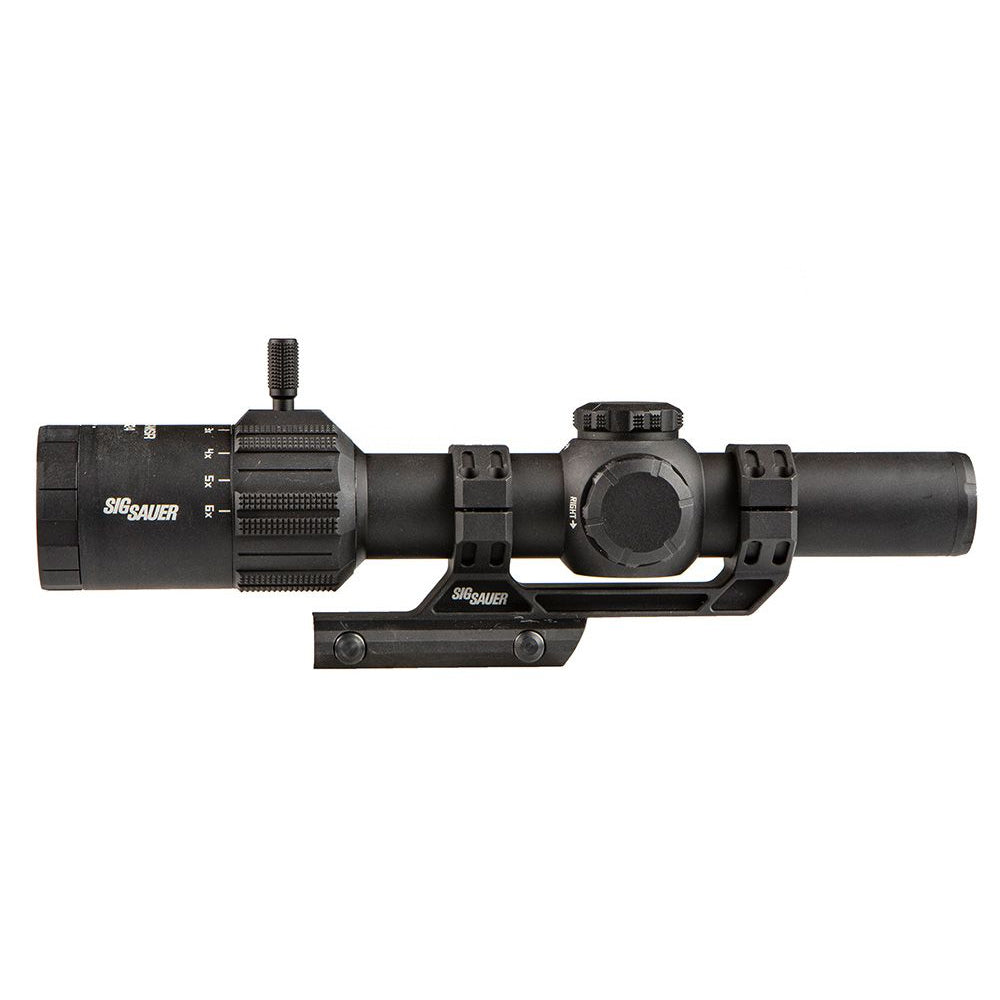 Sig Sauer Tango MSR Scope, 1-6X24mm, 30mm, FFP, Illuminated MSR BDC6 Reticle, 0.5 MOA, Capped, Black W/ 1.535 Mount