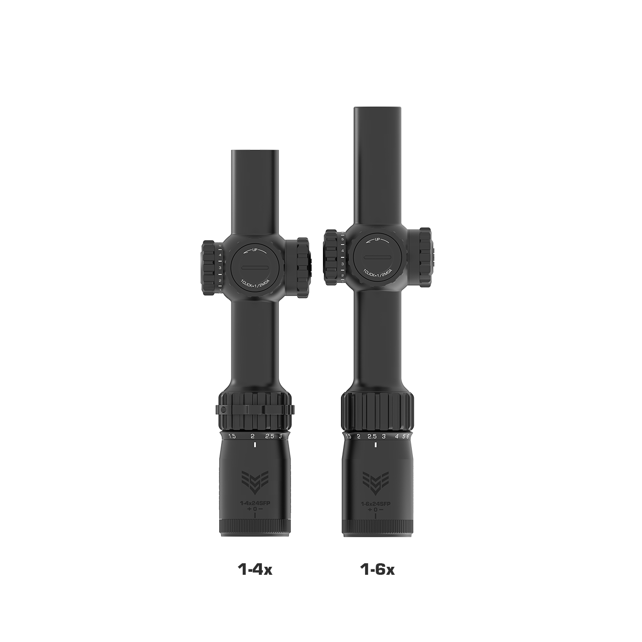Swampfox Tomahawk II 1-4X24 SFP LPVO BFO Bright Fiber Optic Riflescope