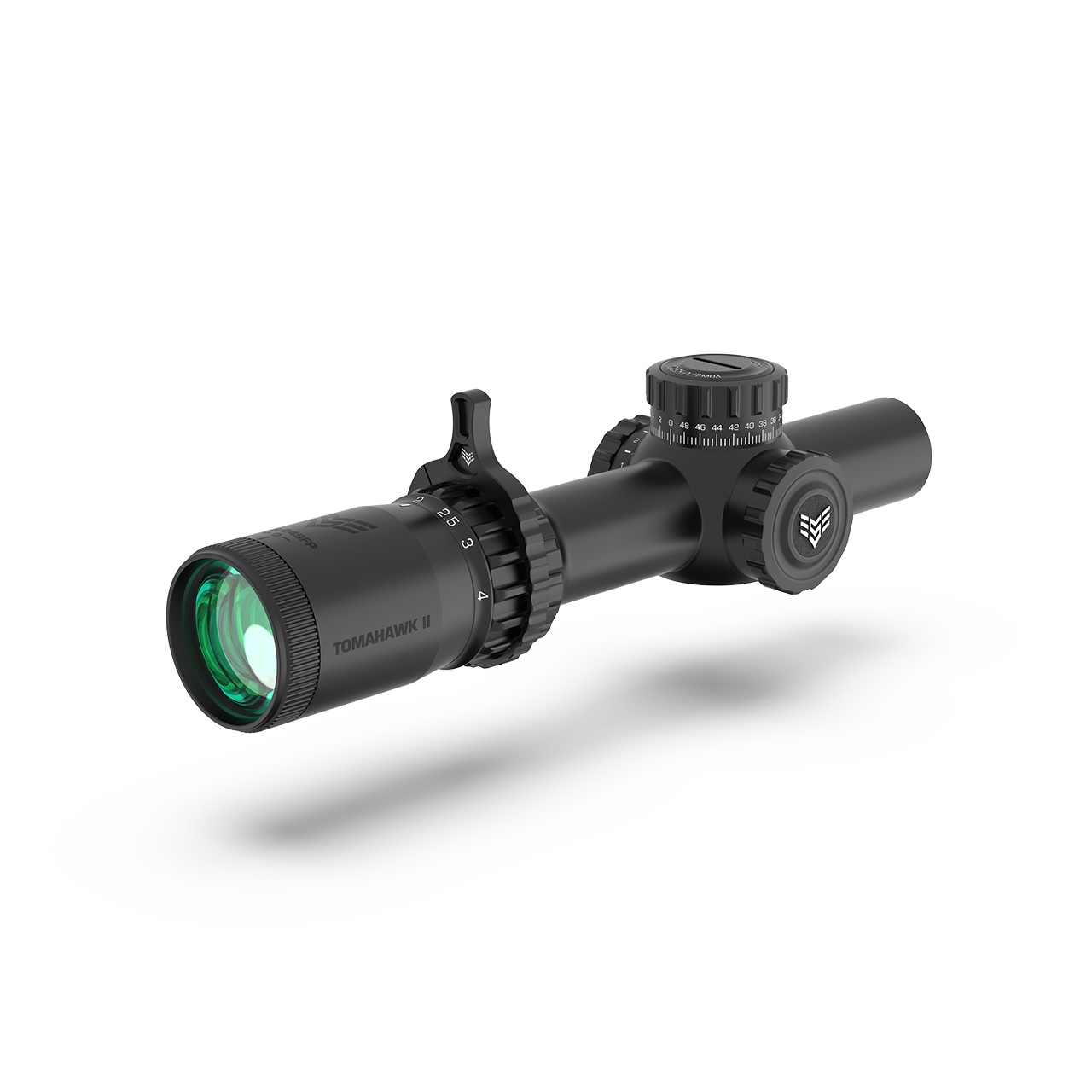 Swampfox Tomahawk II 1-4X24 SFP LPVO BFO Bright Fiber Optic Riflescope