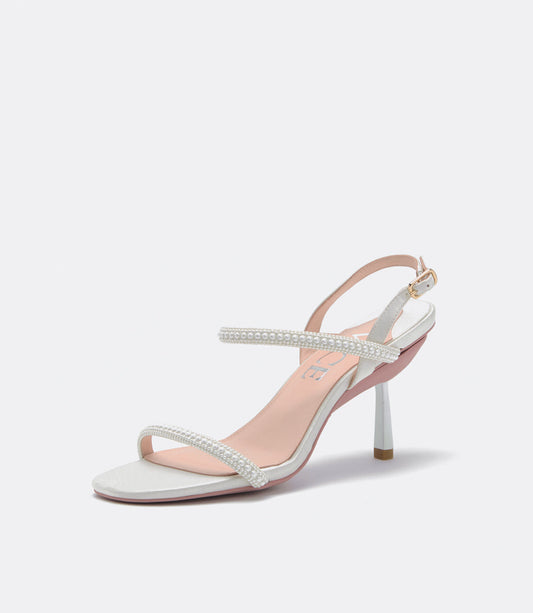 Brooklyn Sandals in White Pearl