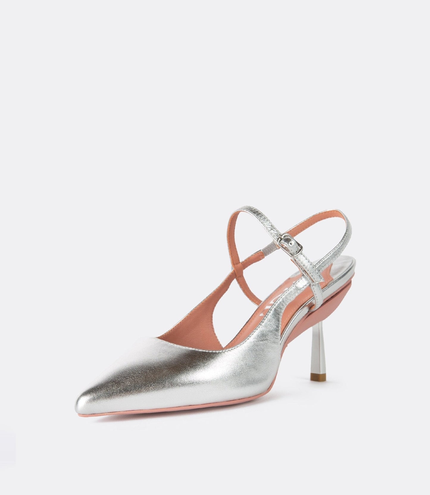 Buckle Slingback in Silver
