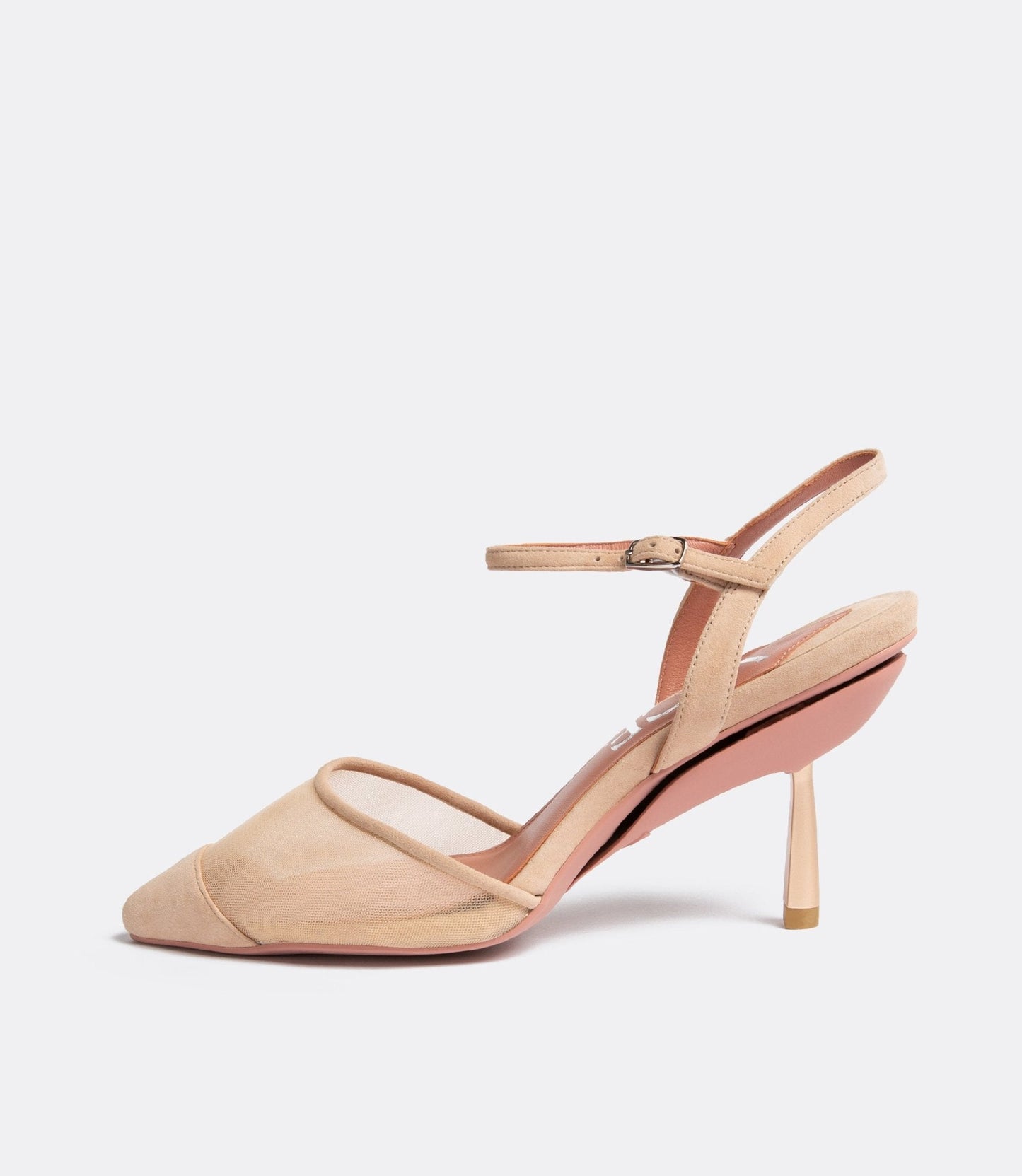 Everyday Heel in Beige Mesh