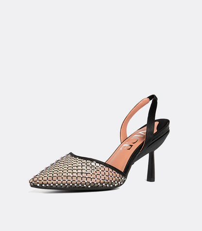 Everyday Heel in Crystal Mesh
