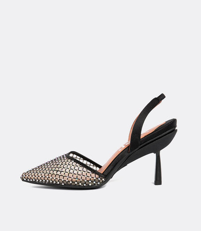 Everyday Heel in Crystal Mesh