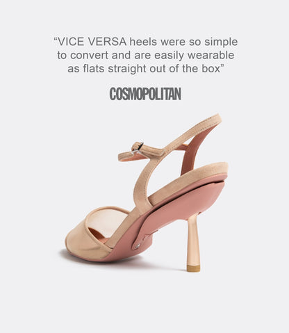 Everyday Heel in Beige Mesh