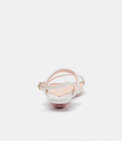 Brooklyn Sandals in White Pearl