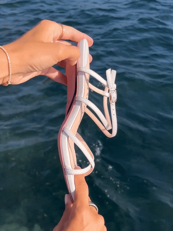 Strappy Sandals in White