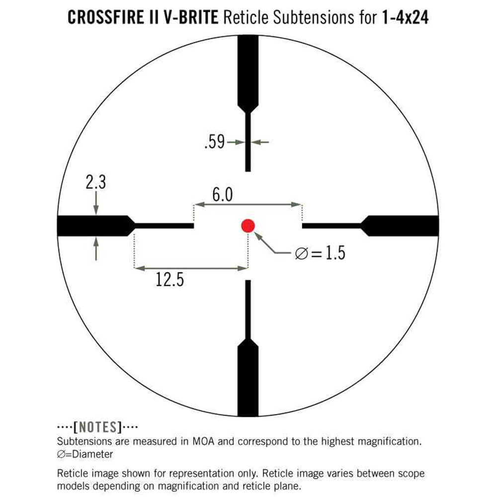 Vortex Optics Crossfire II AR 1-4x24 V-Brite Illuminated Scope