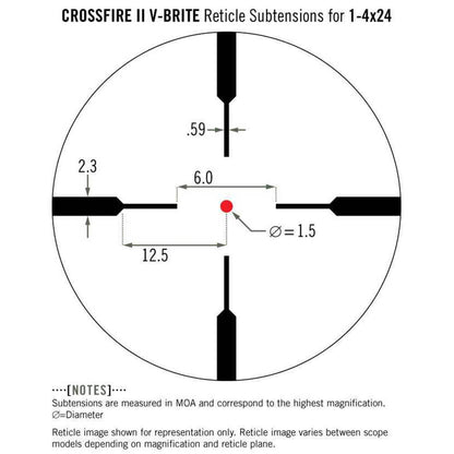 Vortex Optics Crossfire II AR 1-4x24 V-Brite Illuminated Scope